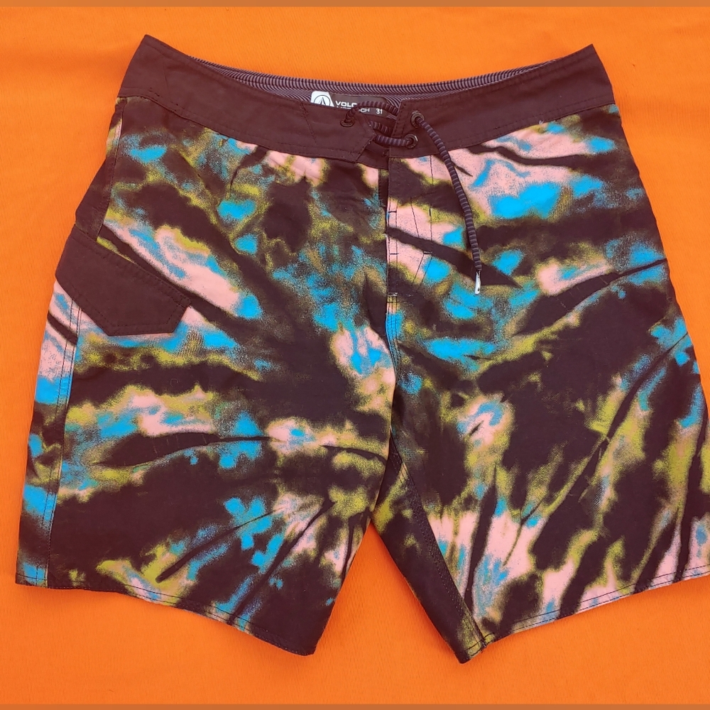 Volcom Black Multicolor Tiedye Mod Tech Cinch Fly… - image 1